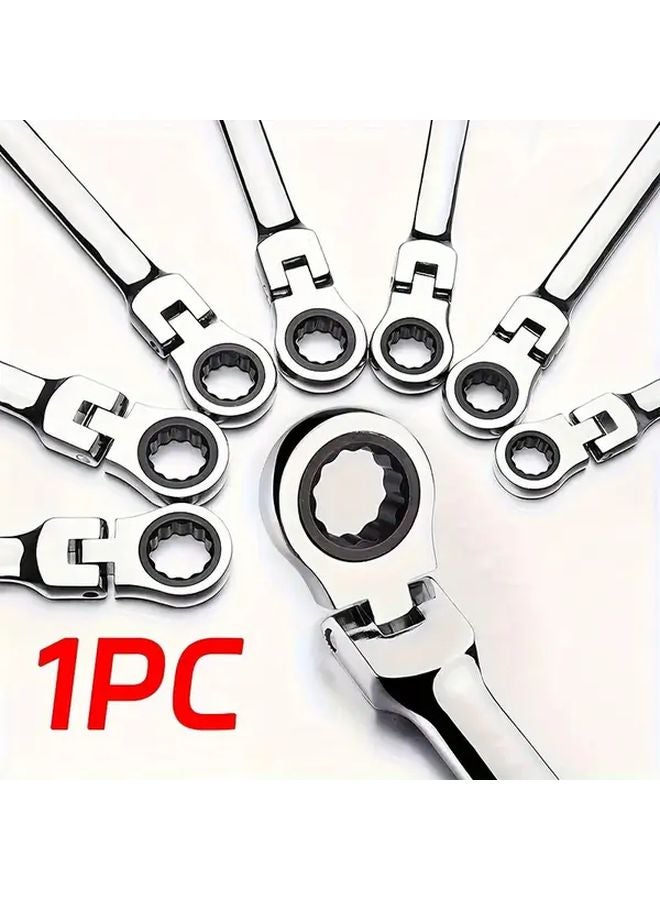Upgraded Chrome Vanadium Steel 180 Degree Folding Ratchet Wrench 17mm Home Auto Repair Tool - Image 2